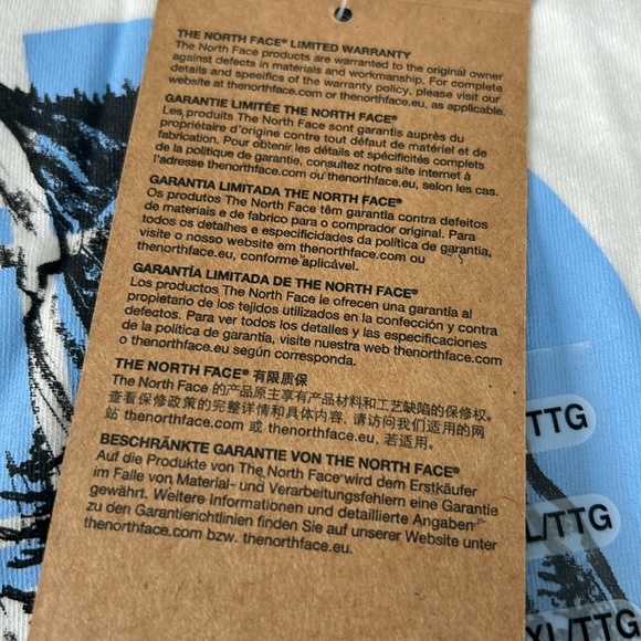 The‎ North Face Women's S/S Graphic Tee Cream, Blue, Black, Women's Sz. M XL - Picture 7 of 12